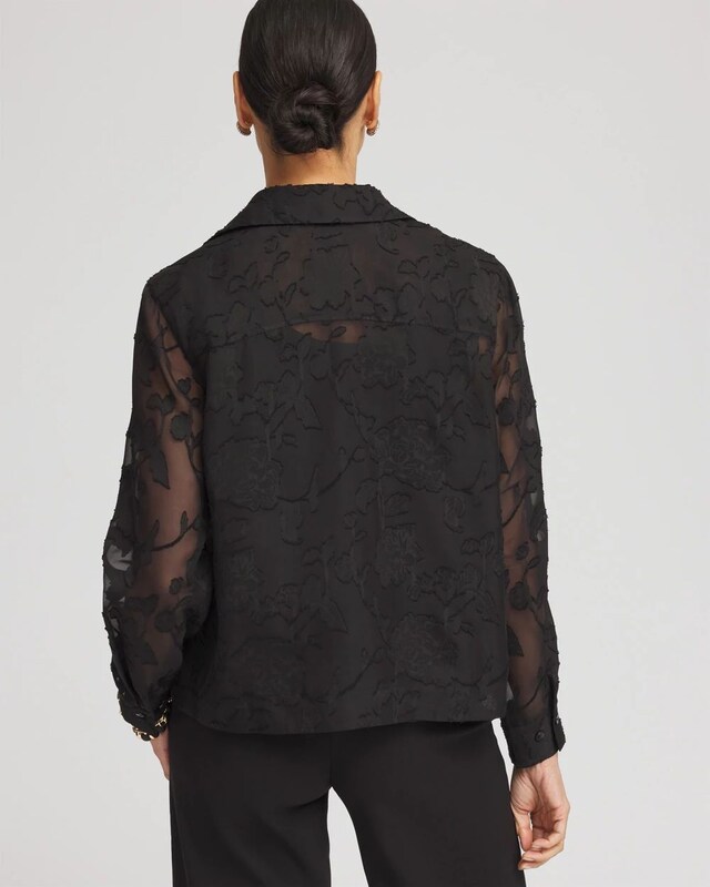 Long Sleeve Burnout Camp Shirt - image 3